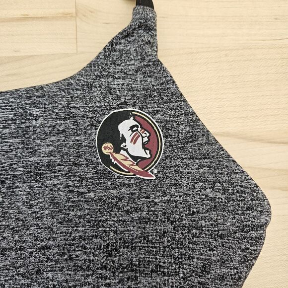 Zoozatz FSU Florida State Seminoles Women's Logo Sports Bra Size Small Black - Picture 2 of 6